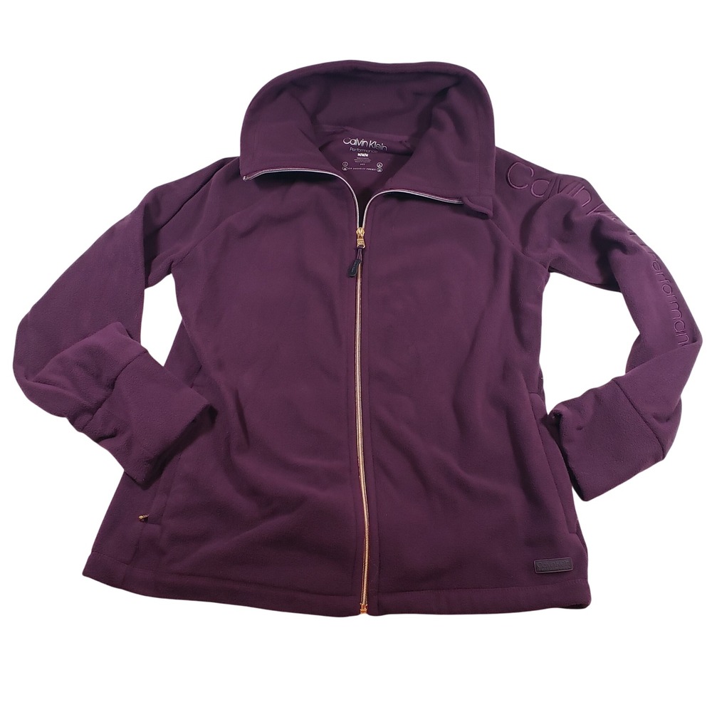 Calvin Klein‎ Performance Purple Fleece Zip Up Jacket Medium